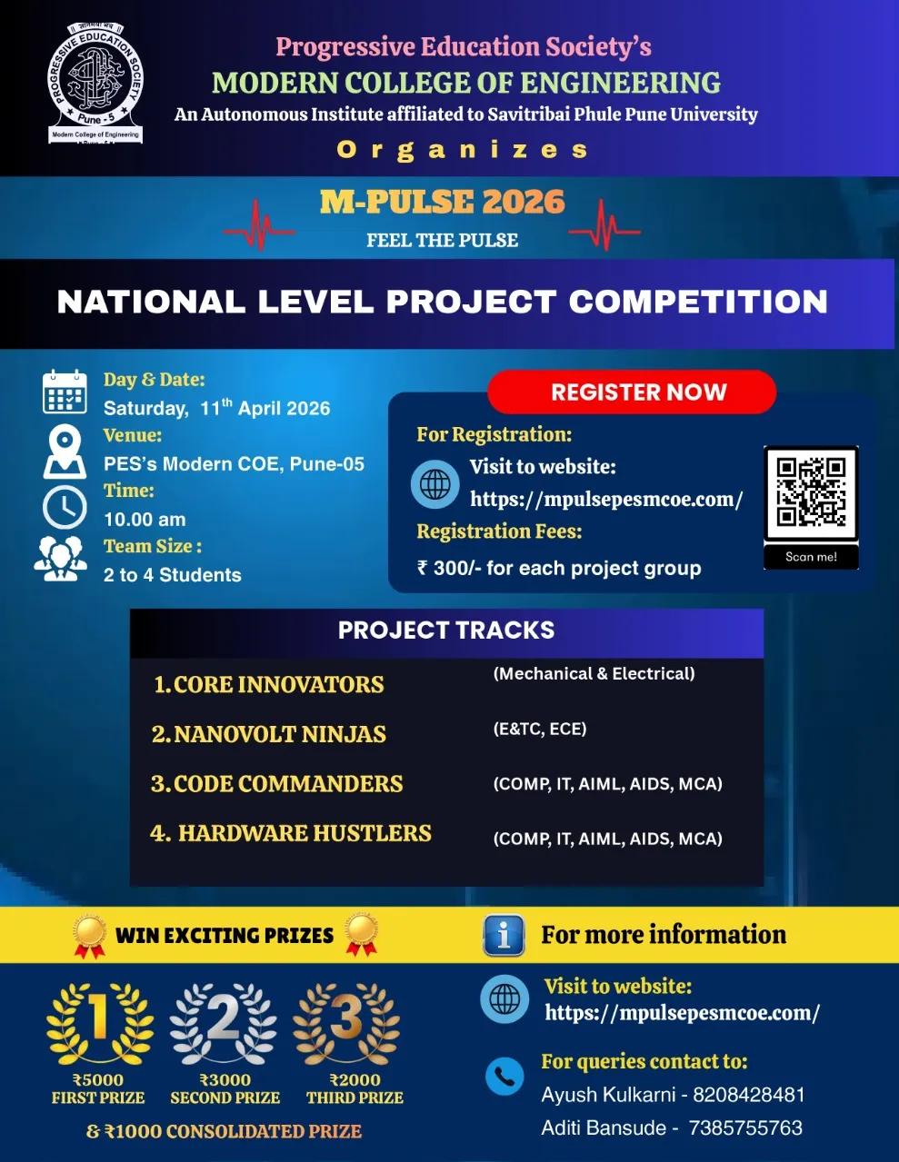 M-Pulse 2026: National AI Hackathon "Pragyantra" & Tech Fest at PES MCOE