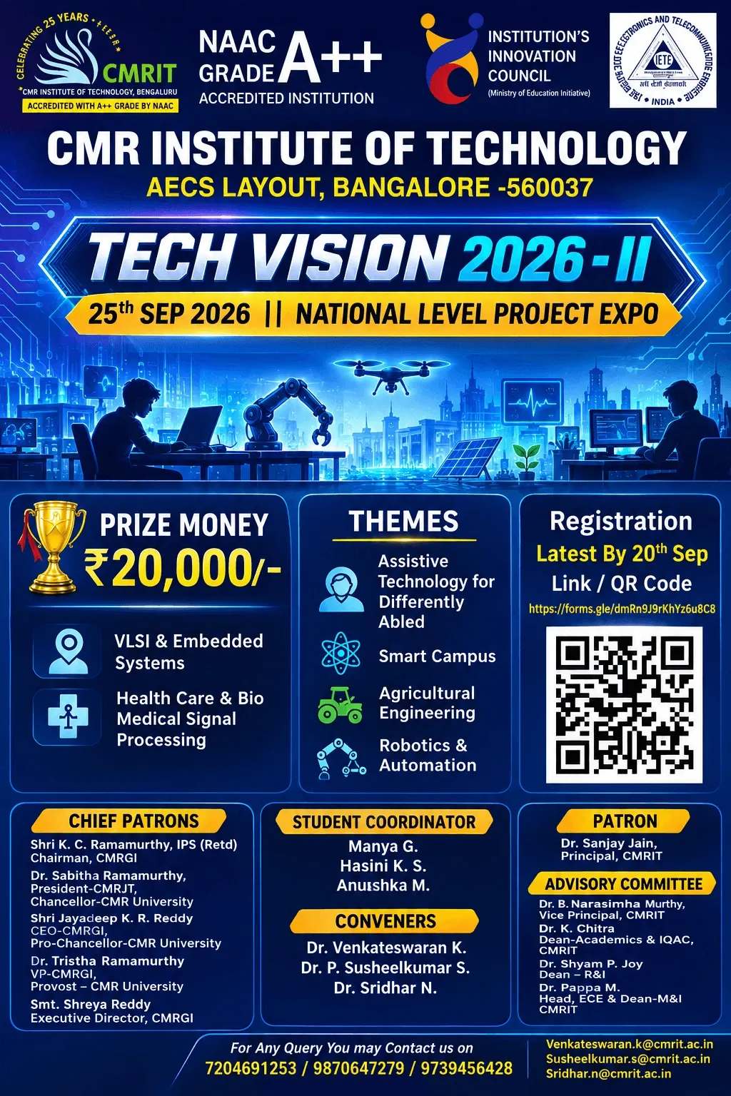 Tech Vision 2026-II: National Level Project Expo at CMRIT Bengaluru