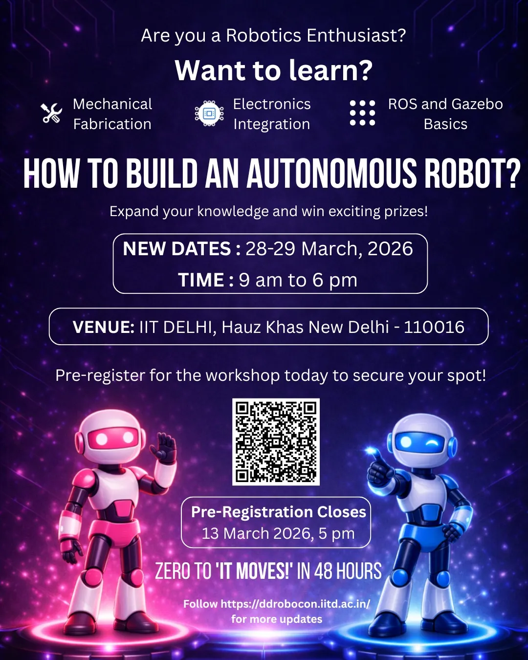 Zero to "It Moves!": The Ultimate 48-Hour Autonomous Robotics Workshop at IIT Delhi